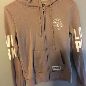Tan VS PINK Full-Zip hoodie